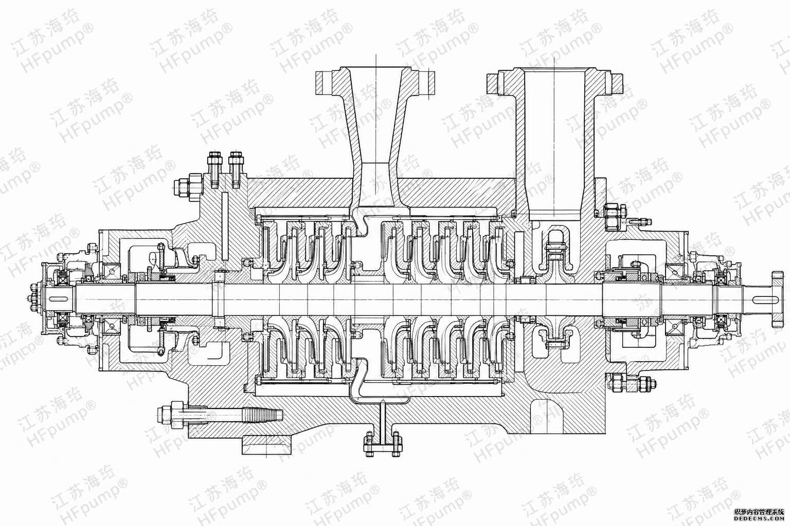 SAF 可持续航空燃料 HEFA 加氢装置高压进料泵整机剖面图.jpg